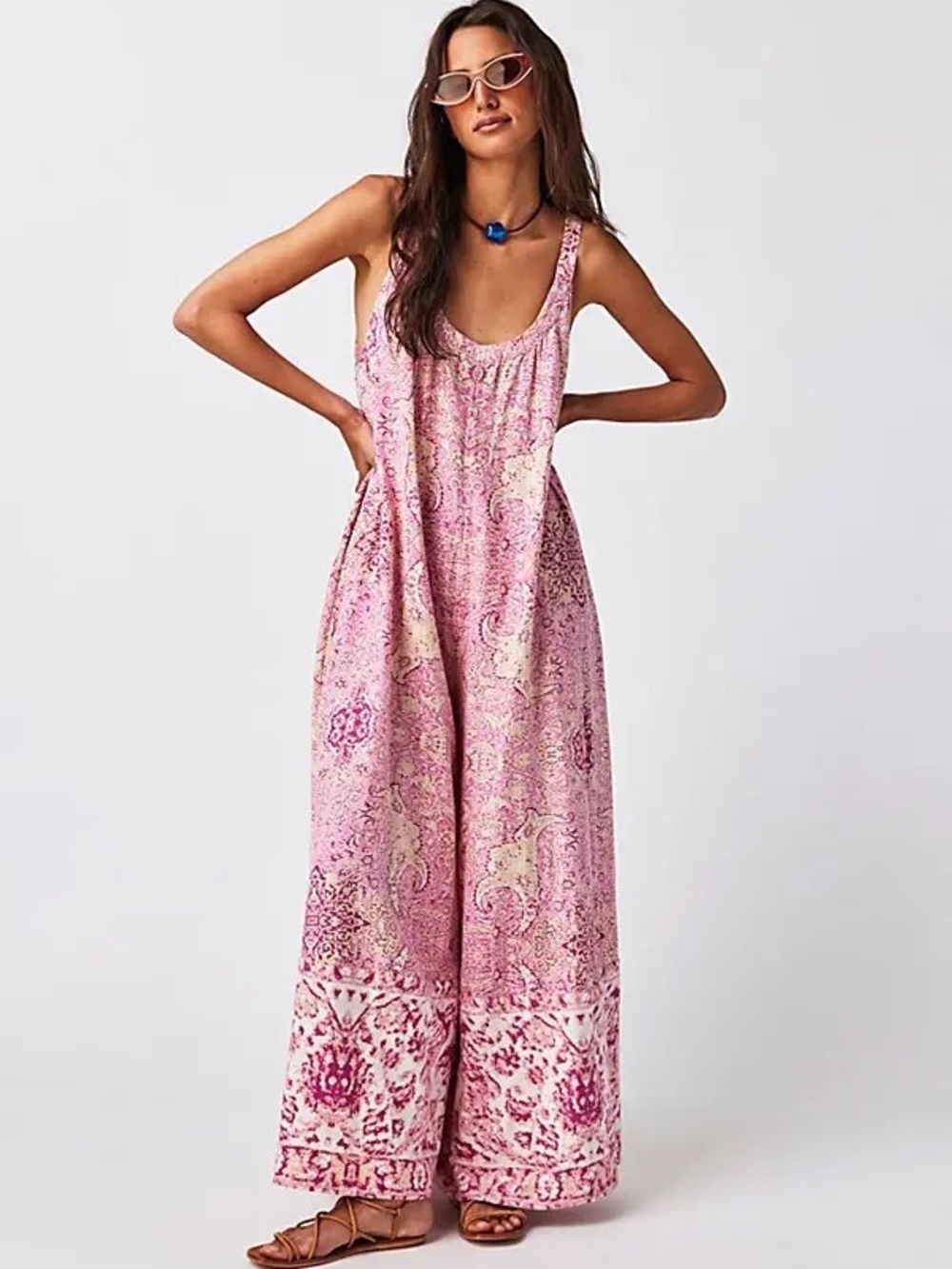 Free People Lillie One Piece jumpsuit XS S linen boho oversized - Picture 1 of 9